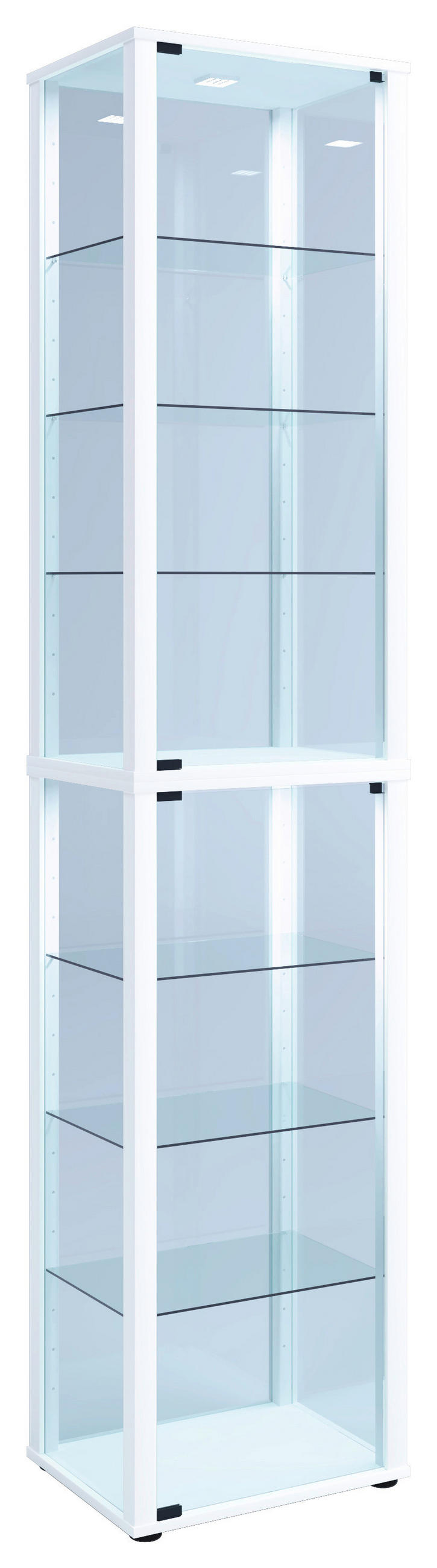 VITRINE in Weiß  - Schwarz/Weiß, MODERN, Glas/Holzwerkstoff (50/227/38cm) - MID.YOU