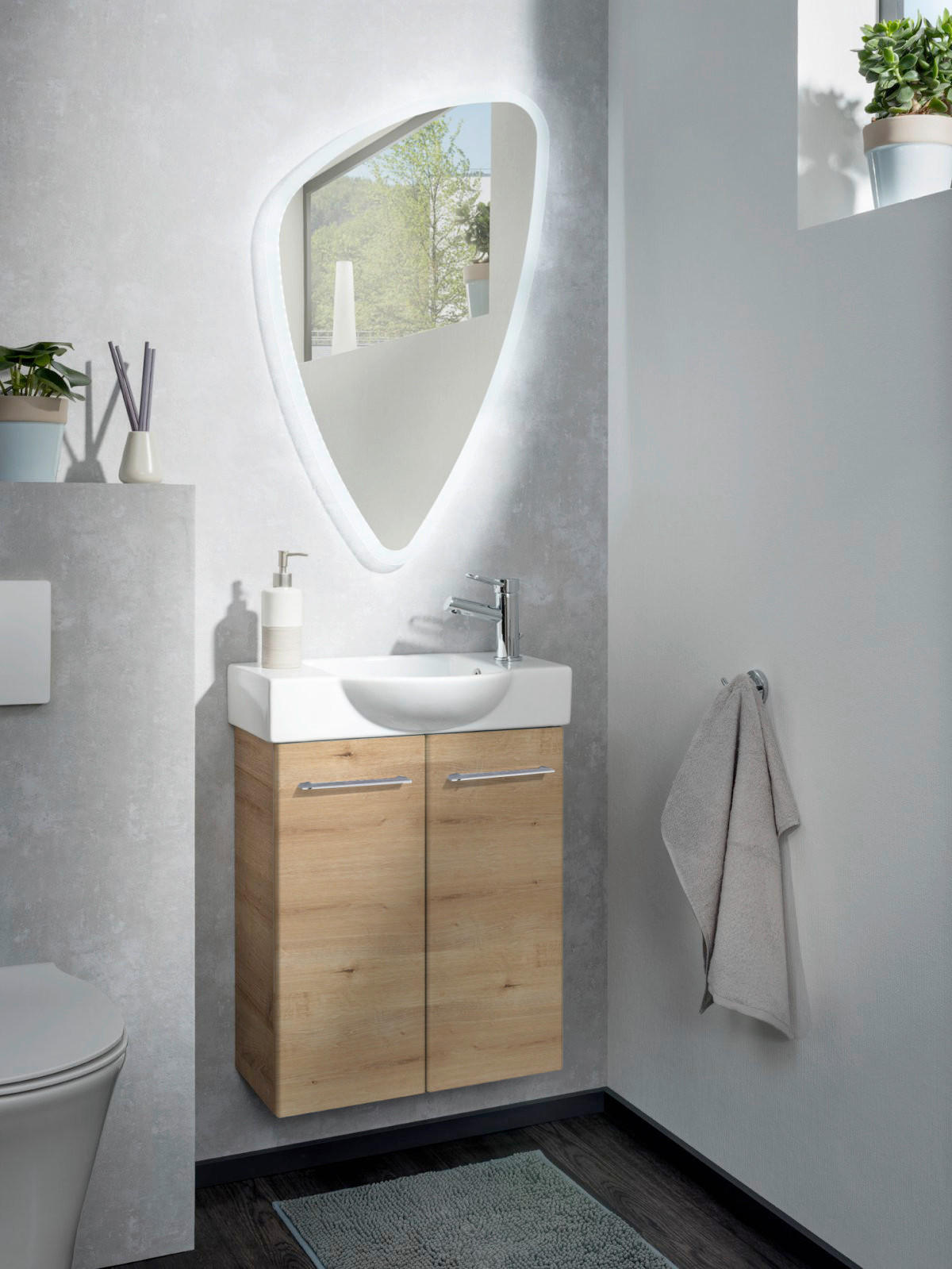 SPIEGEL 69/7/106 cm  - Silberfarben, Basics, Glas (69/7/106cm) - MID.YOU