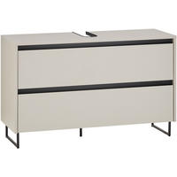 WASCHBECKENUNTERSCHRANK 100/60/36 cm  - Kaschmir/Schwarz, LIFESTYLE, Holzwerkstoff/Metall (100/60/36cm) - Xora