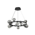LED-HÄNGELEUCHTE Regulus 79,5/150 cm   - Schwarzbraun, Design, Glas/Metall (79,5/150cm) - Dieter Knoll