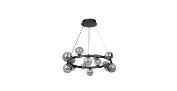 LED-HÄNGELEUCHTE Regulus 79,5/150 cm   - Schwarzbraun, Design, Glas/Metall (79,5/150cm) - Dieter Knoll