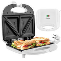 SANDWICHTOASTER  - Weiß, Basics, Kunststoff/Metall (22.7/8.3/20.7cm) - Bomann