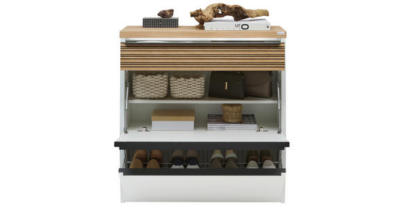 SCHUHKIPPER  in 92/95/31 cm  - Eichefarben/Anthrazit, Design, Holz/Holzwerkstoff (92/95/31cm) - Dieter Knoll