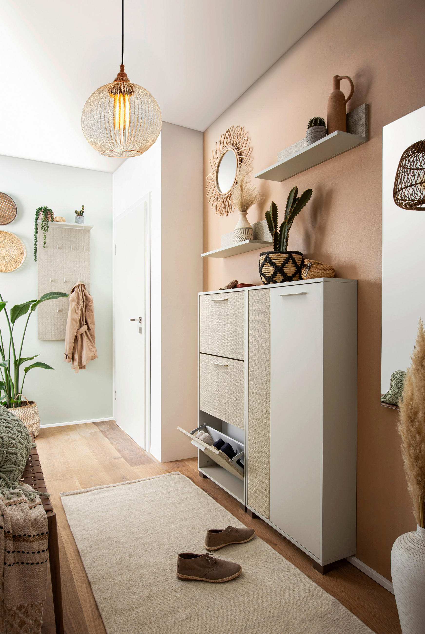 WANDREGAL Beige  - Beige, Design, Holzwerkstoff (60/15,7/17,3cm) - MID.YOU