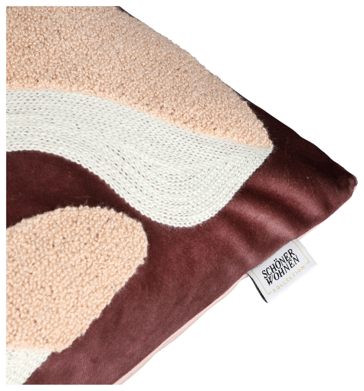 KISSENHÜLLE SW-Plant rot 45/45 cm  - Rotbraun/Creme, Design, Kunststoff/Textil (45/45cm) - Schöner Wohnen