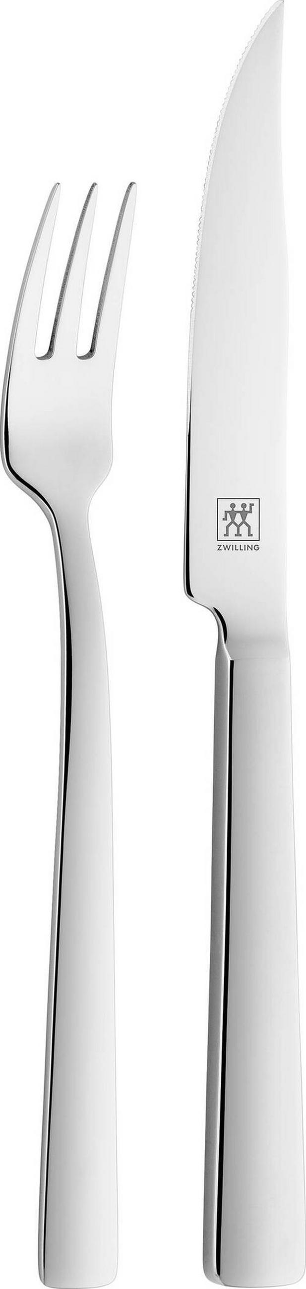 STEAKBESTECK ZWILLING DINNER 2-teilig  - Edelstahlfarben, Basics, Metall - Zwilling