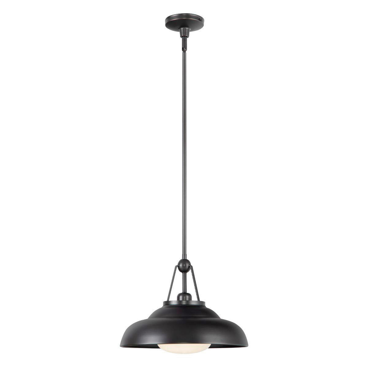HÄNGELEUCHTE 36,8/29,5 cm  - Bronzefarben, KONVENTIONELL, Glas/Metall (36,8/29,5cm) - Elstead Lighting