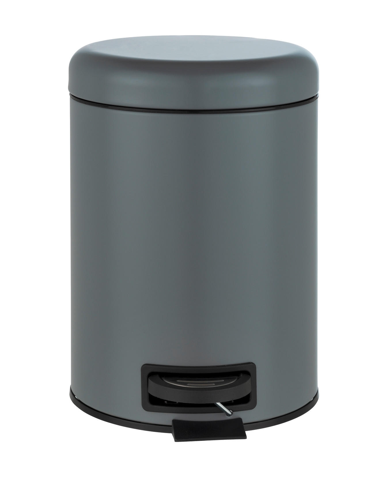 TRETEIMER 5 l  Metall  - Schwarz/Grau, Basics, Kunststoff/Metall (21/24/28cm) - Wenko