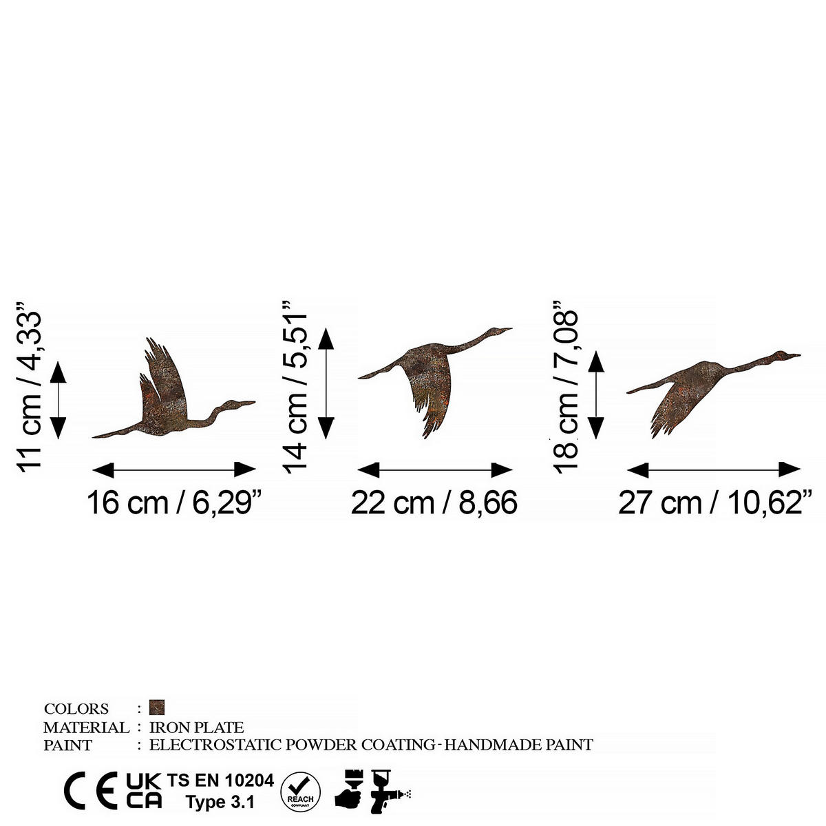 METALLBILD  - Bronzefarben, Basics, Metall (18/27cm)