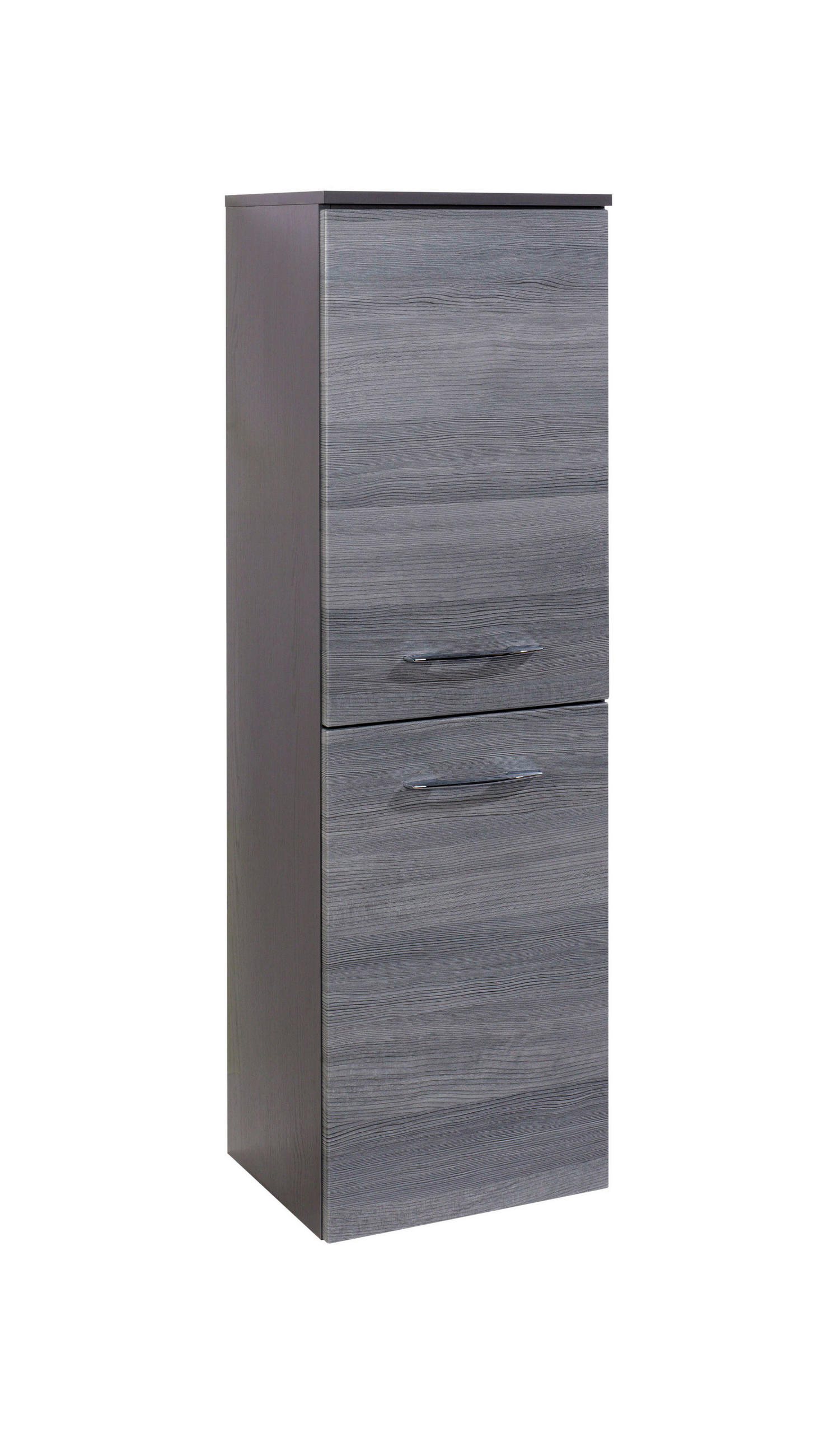 MIDISCHRANK 40/130/35 cm  - Chromfarben/Eichefarben, Holzwerkstoff/Metall (40/130/35cm) - Xora