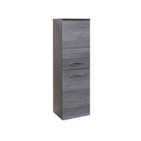 MIDISCHRANK 40/130/35 cm  - Chromfarben/Eichefarben, Holzwerkstoff/Metall (40/130/35cm)