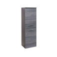 MIDISCHRANK 40/130/35 cm  - Chromfarben/Eichefarben, Holzwerkstoff/Metall (40/130/35cm) - Xora