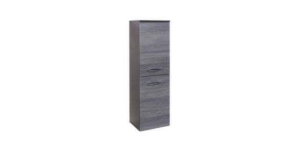MIDISCHRANK 40/130/35 cm - Chromfarben/Eichefarben, Holzwerkstoff/Metall (40/130/35cm) - Xora