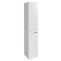 HOCHSCHRANK 30/162/31,8 cm  - Chromfarben/Weiß Hochglanz, Basics, Glas/Holzwerkstoff (30/162/31,8cm) - MID.YOU