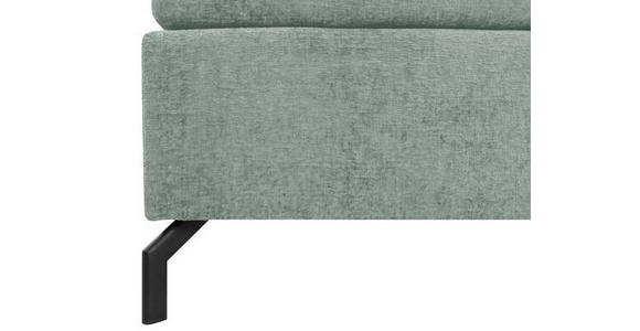 BOXSPRINGBETT 180/200 cm,  in Mintgrün, Topper, H2 + H3 = mittel + fest  - Schwarz/Mintgrün, Design, Textil/Metall (180/200cm) - Esposa