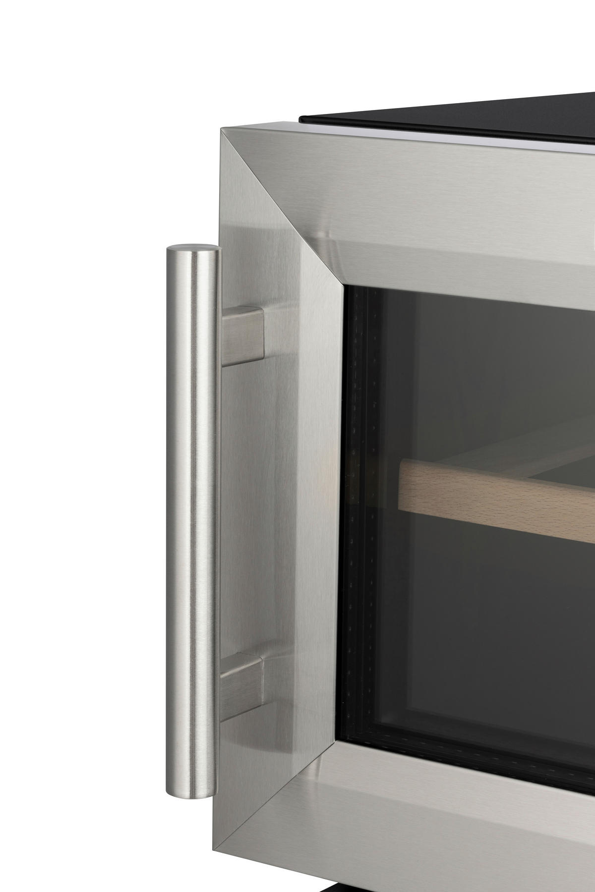 WEINKÜHLSCHRANK  - Edelstahlfarben/Schwarz, Basics, Glas/Holz (43/55/30,5cm) - Atrigo