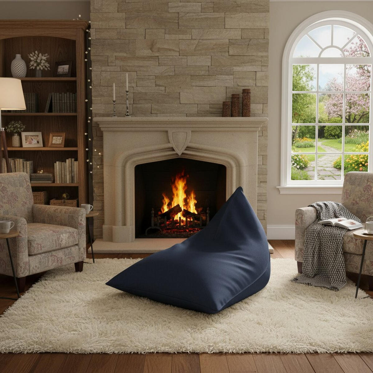 SEDACÍ VAK,  - modrá, Design, textil (110/85/130cm) - Carryhome