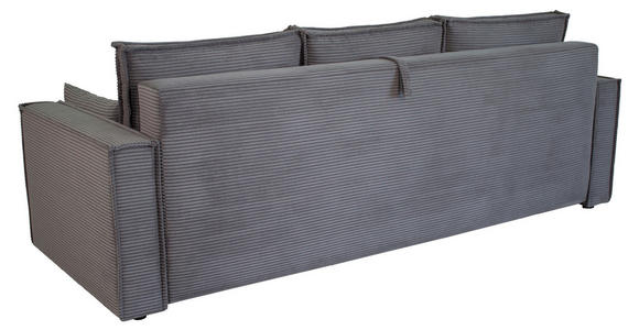 SCHLAFSOFA  mit Rücken echt, Armteil links, Armteil rechts Cord Anthrazit  - Anthrazit/Schwarz, Design, Textil (232/85/92cm) - Xora