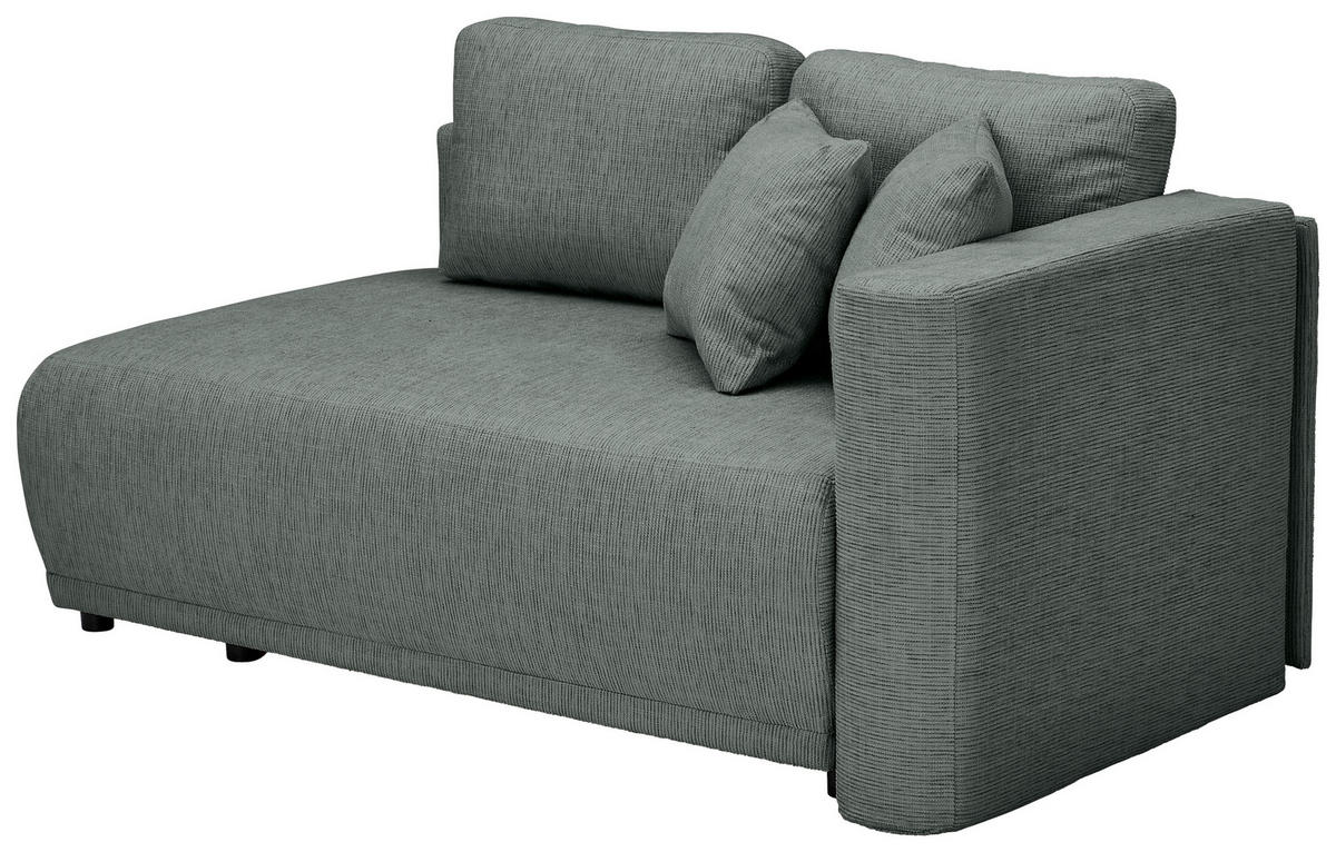 CHAISELONGUE Chenille Grau  - Schwarz/Grau, KONVENTIONELL, Kunststoff/Textil (171/73/93cm) - Carryhome