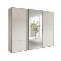 SCHWEBETÜRENSCHRANK 225/217/67 cm,  in Champagner, 3 Tür(en)  - Chromfarben/Champagner, MODERN, Glas/Holzwerkstoff (225/217/67cm) - Chameo
