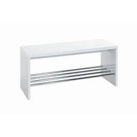 ŠATNÍ LAVICE, 81/40/30 cm - bílá, Konvenční, kov/kompozitní dřevo (81/40/30cm)