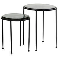 SATZTISCH in Glas  - Schwarz/Grün, Design, Glas/Metall - MID.YOU