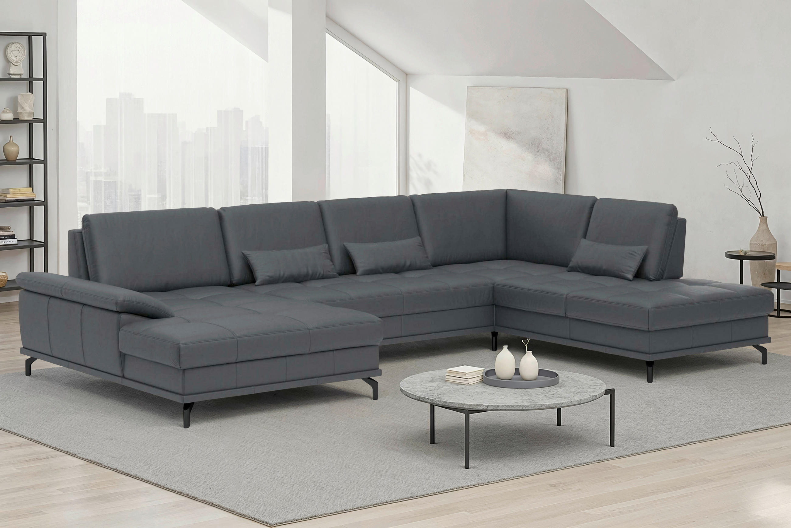Sit & More Wohnlandschaft Costello E Schwarz 363x223 cm