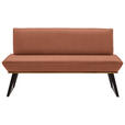 SITZBANK 180/87/64 cm  in Schwarz, Eichefarben, Rotbraun  - Rotbraun/Eichefarben, Design, Holz/Textil (180/87/64cm) - Voleo