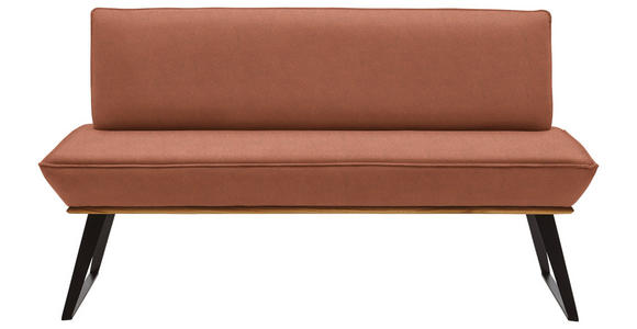 SITZBANK 180/87/64 cm in Schwarz, Eichefarben, Rotbraun - Rotbraun/Eichefarben, Design, Holz/Textil (180/87/64cm) - Voleo