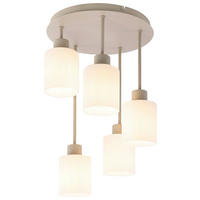 HÄNGELEUCHTE 34/50 cm  - Sandfarben/Weiß, Trend, Glas/Metall (34/50cm) - Novel