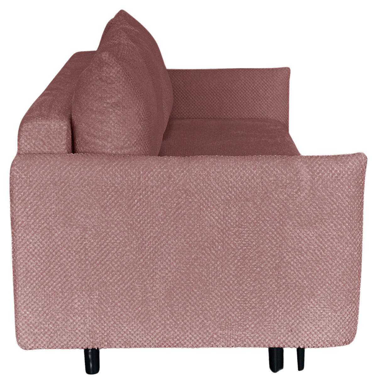 SCHLAFSOFA Webstoff Rosa  - Schwarz/Rosa, Design, Kunststoff/Textil (218/96/102cm) - MID.YOU