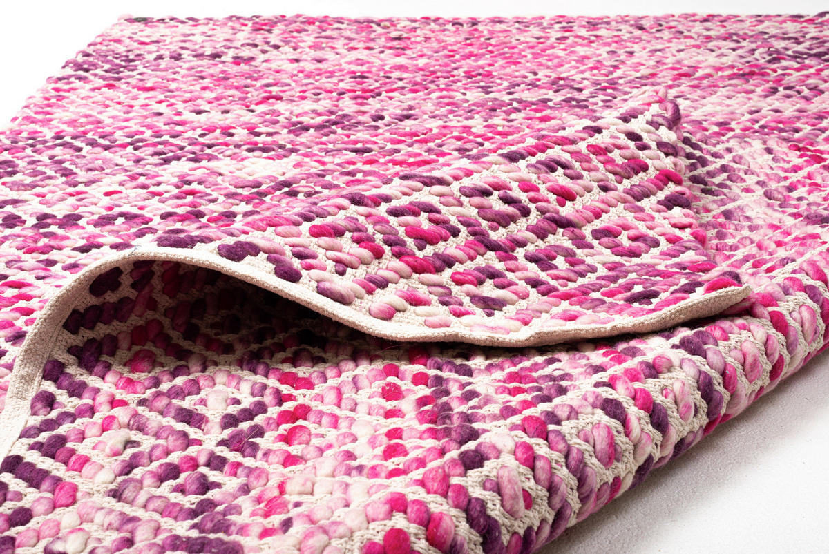 ROČNO TKANA PREPROGA  160/230 cm  tkano  pink  - pink, Design, tekstil (160/230cm) - Tom Tailor