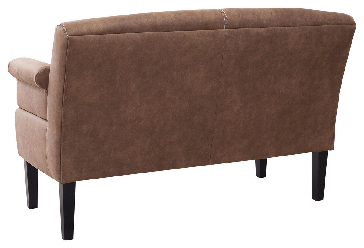 2-SITZER-SOFA in Mikrofaser Braun  - Beige/Schwarz, Konventionell, Holz/Textil (152/97/78cm) - Sit & More