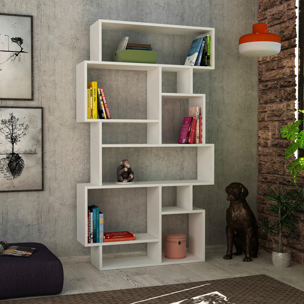 BOKHYLLA i 96/169/26 cm vit  - vit, Design, trämaterial (96/169/26cm) - Livetastic