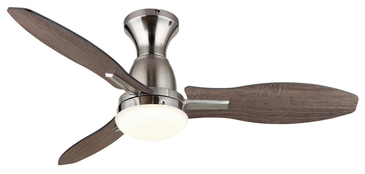 Ventilator mit Beleuchtung GALE 107/32,5 cm   - Hellbraun/Dunkelbraun, KONVENTIONELL, Holzwerkstoff/Kunststoff (107/32,5cm) - Globo
