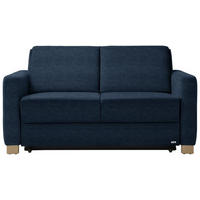 SCHLAFSOFA Dunkelblau  - Naturfarben/Dunkelblau, KONVENTIONELL, Holz/Textil (160/86/92cm) - Sedda