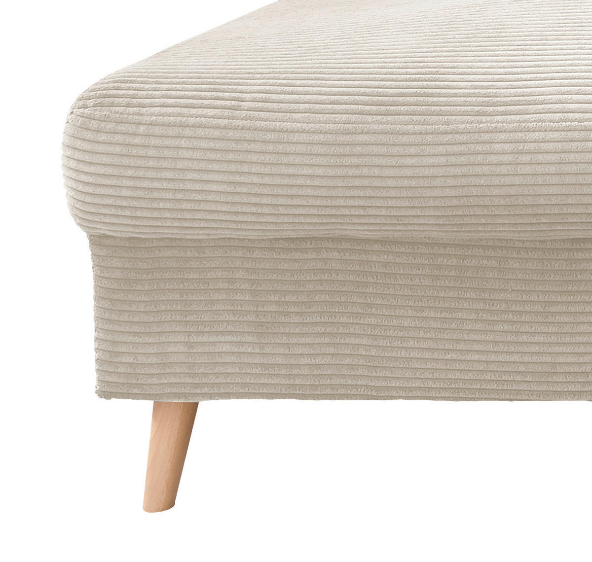 HOCKER Textil Beige  - Beige/Naturfarben, Design, Holz/Textil (61/43/61cm) - P & B