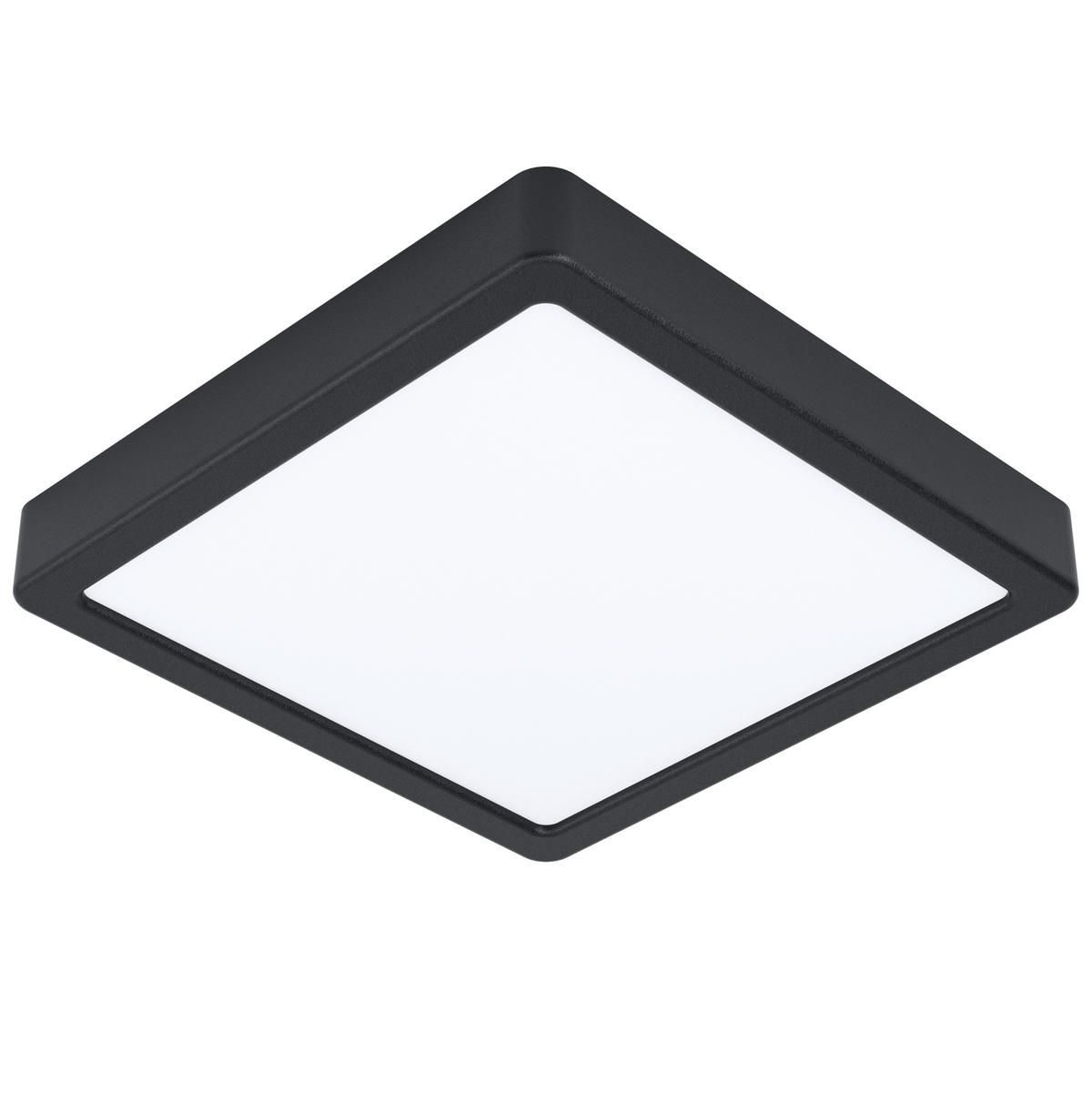 STROPNA LED-SVETILKA  Fueva 5 /2100 lm/4000 K// - črna/bela, Basics, kovina/umetna masa (21/21/2,8cm)