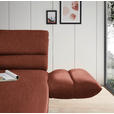ECKSOFA  in Flachgewebe Rostfarben  279-327/176-217 cm  - Rostfarben/Schwarz, Design, Textil/Metall (279-327/176-217cm) - Dieter Knoll