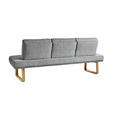 SITZBANK 224/92/78 cm  in Hellgrau  - Eichefarben/Hellgrau, Design, Holz/Textil (224/92/78cm) - Dieter Knoll