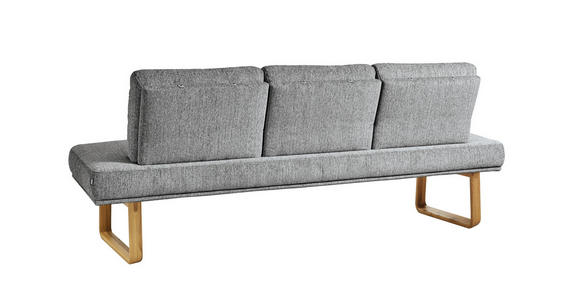 SITZBANK 224/92/78 cm in Hellgrau - Eichefarben/Hellgrau, Design, Holz/Textil (224/92/78cm) - Dieter Knoll