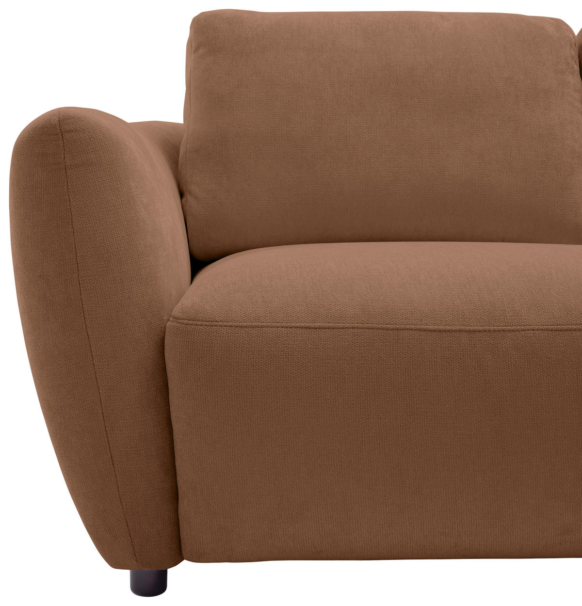 ECKSOFA  in Chenille Braun  307/224 cm  - Schwarz/Braun, KONVENTIONELL, Kunststoff/Textil (307/224cm) - Hom`in