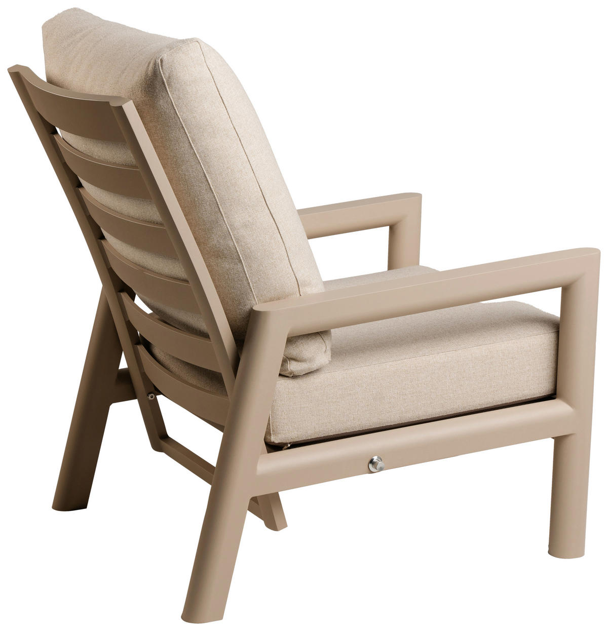 LOUNGESESSEL  - Champagner/Weiß, Basics, Textil/Metall (73/91/93cm) - Tierra Outdoor