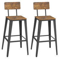 BARHOCKER-SET in Dunkelbraun  - Dunkelbraun/Schwarz, MODERN, Holzwerkstoff/Metall (45,4/102,2/45,4cm) - MID.YOU