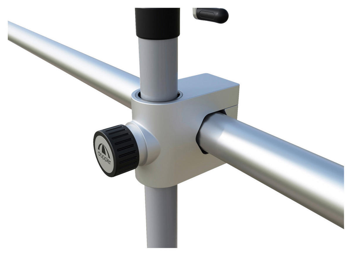 BALKONKLAMMER - Schwarz/Alufarben, Basics, Kunststoff/Metall (11/7/19cm) - Doppler