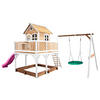 SPIELTURM 613/291/277 cm  - Lila/Braun, KONVENTIONELL, Holz (613/291/277cm) - Ambia Garden