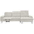 ECKSOFA in Chenille Beige  - Beige/Schwarz, LIFESTYLE, Textil/Metall (310/180cm) - Valnatura