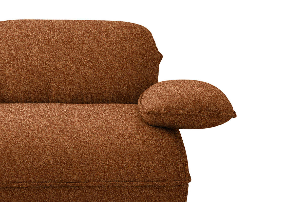 ECKSOFA  in Chenille Rostfarben  154/343 cm  - Rostfarben/Schwarz, Design, Kunststoff/Textil (154/343cm) - Koinor