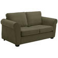 2,5-SITZER  in Chenille Dunkelgrün  - Dunkelgrün/Schwarz, KONVENTIONELL, Kunststoff/Textil (196/88/86cm) - Carryhome