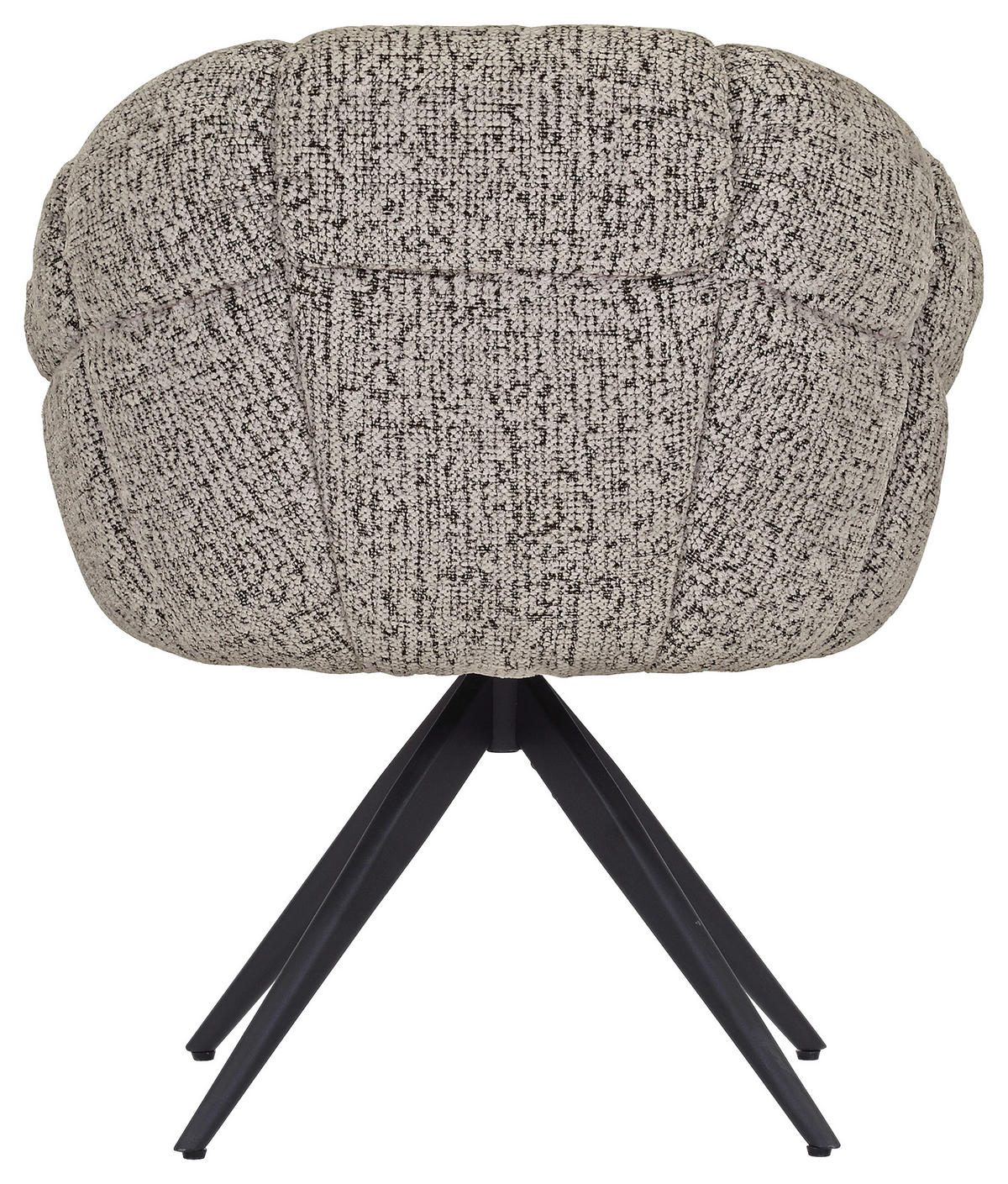 ARMLEHNSTUHL  Sitzfläche 360° drehbar Chenille  - Graubraun/Schwarz, Design, Textil/Metall (70/84/64cm) - Novel